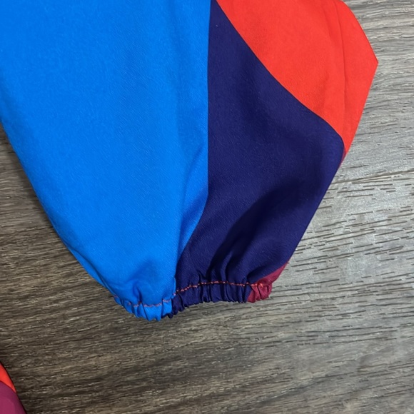 Red colorful dress with tie/ medium - Picture 6 of 7